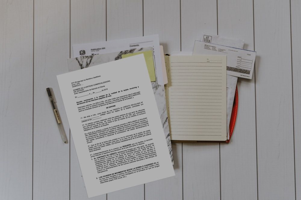 Documentación proceso reclamación revolving